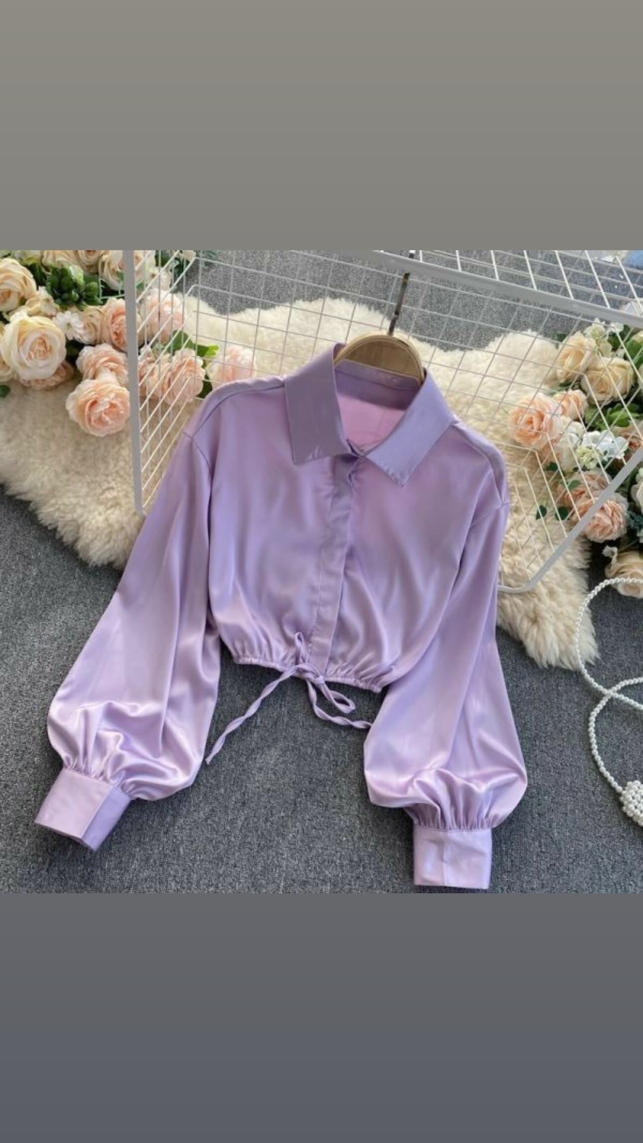 Silk lilac top