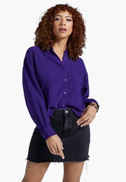 Purple button down shirt