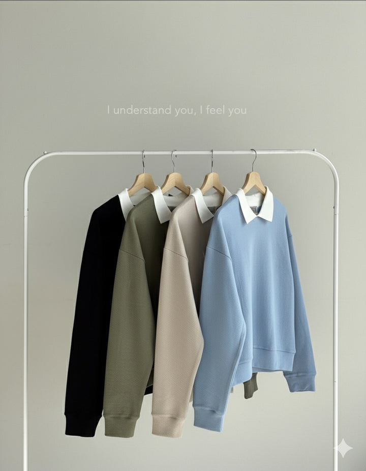 Collar sweatshirt