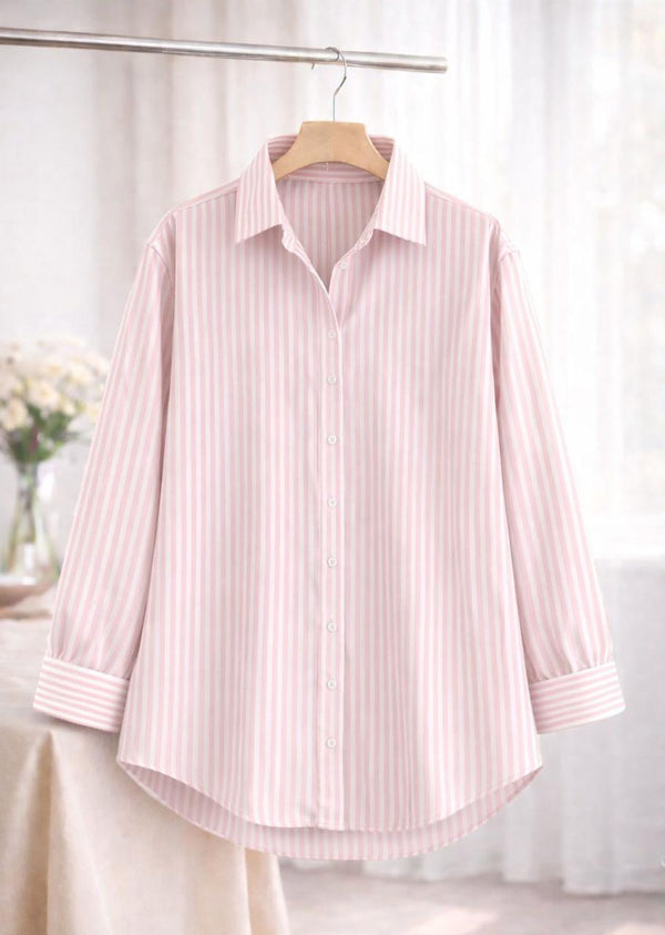 Pink lining button down shirt