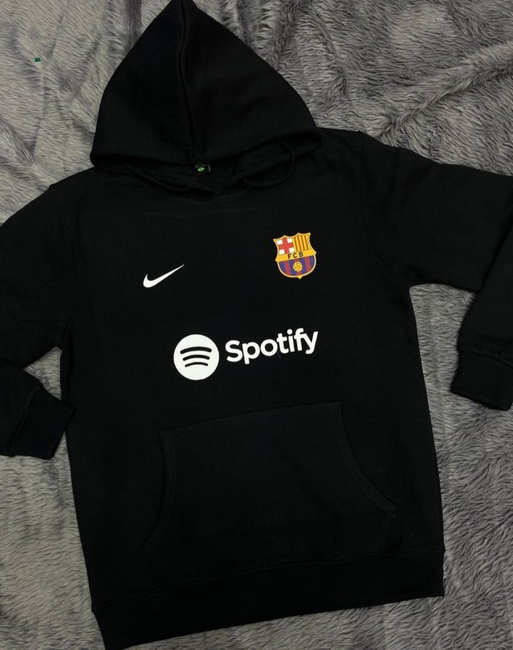 barca front black hoodie