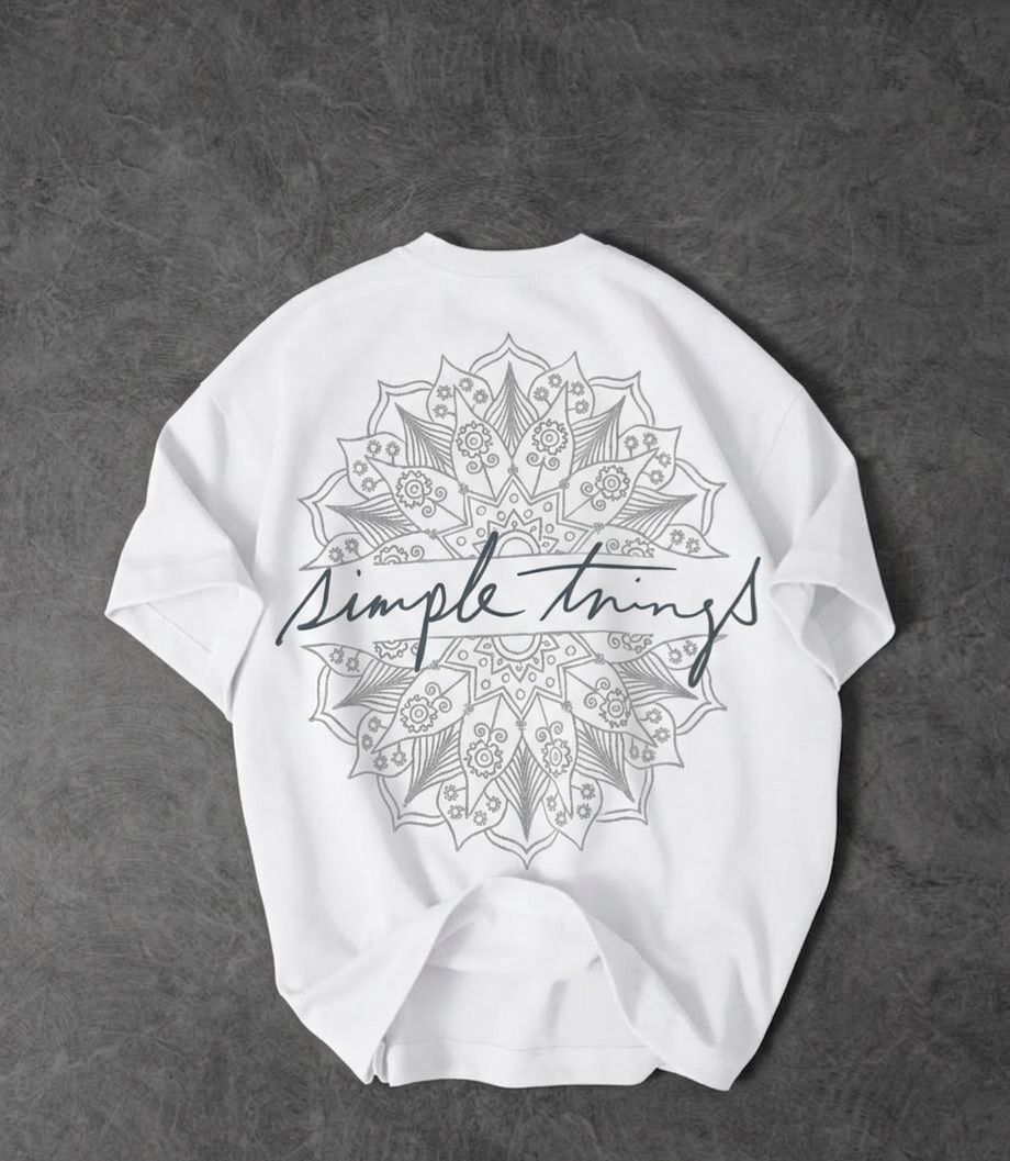 simple things front&back Oversized tshirt