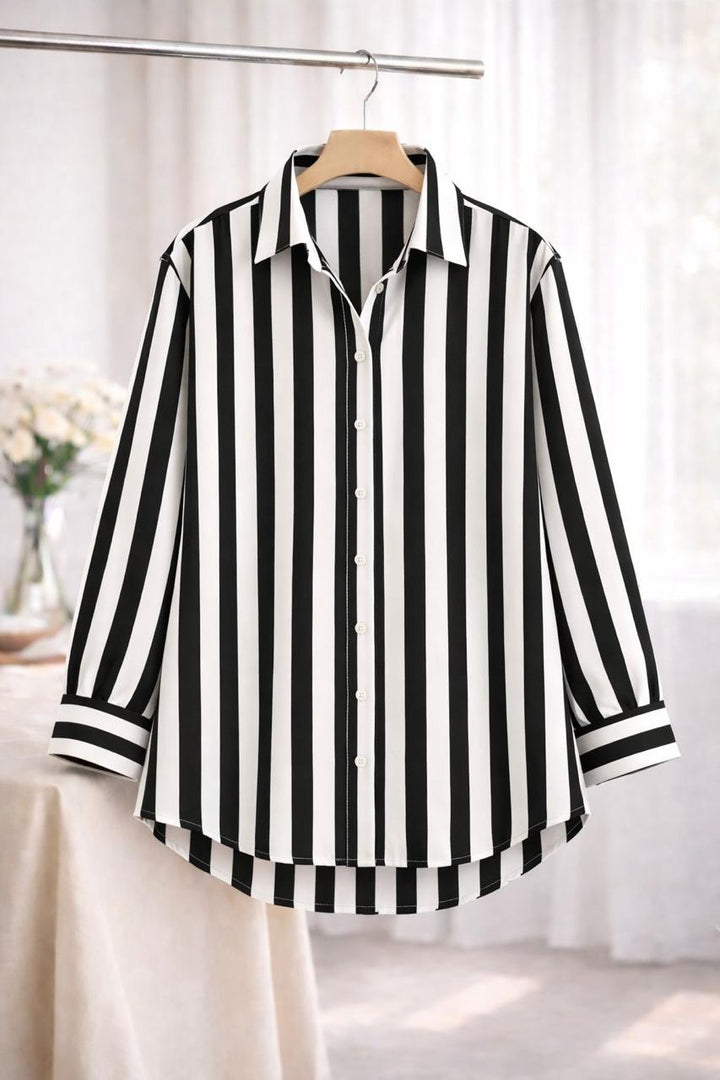 Black lining button down shirt