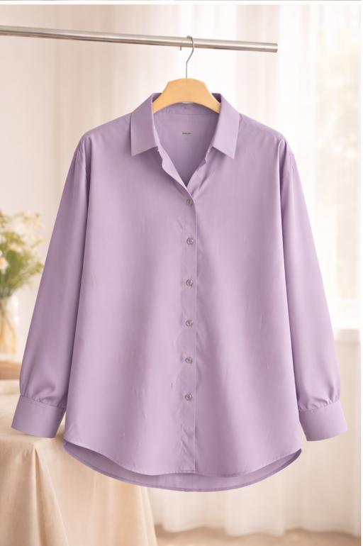 Lilac button down shirt