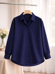 Navy blue button down shirt