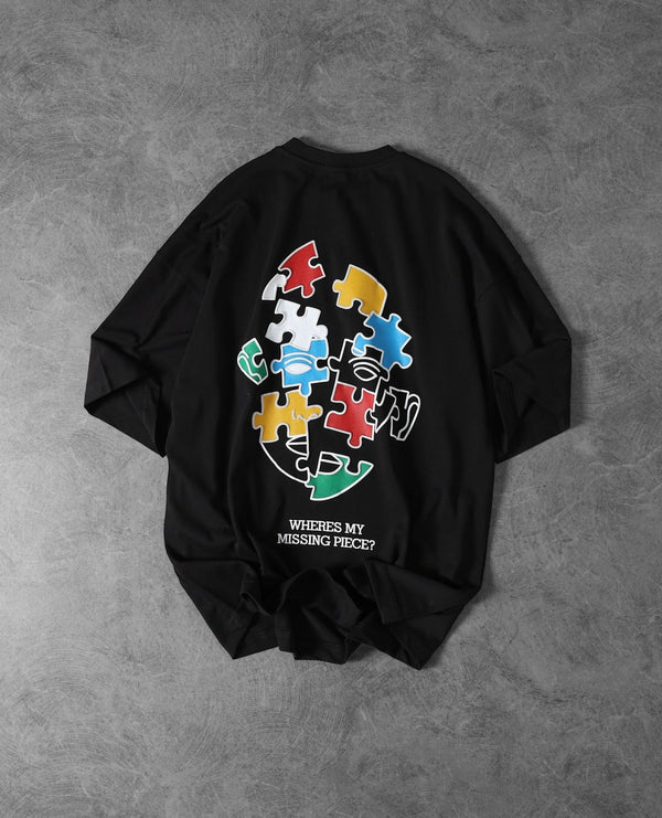 Where's my missing piece back Oversized tshirt
