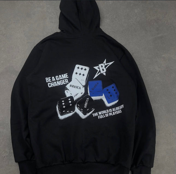 Be a game changer back black hoodie