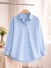 Sky blue button down shirt