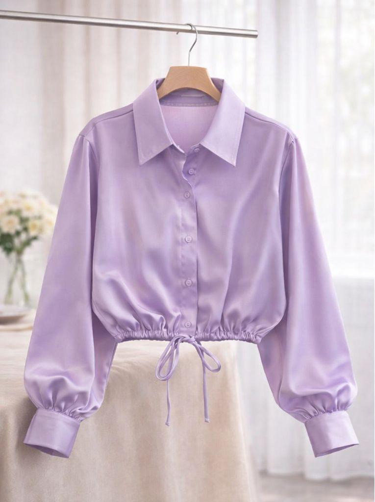 Lilac silk top