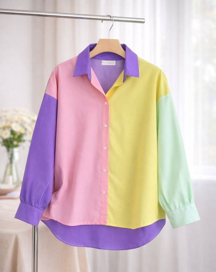 Colorful Pallet button down shirt
