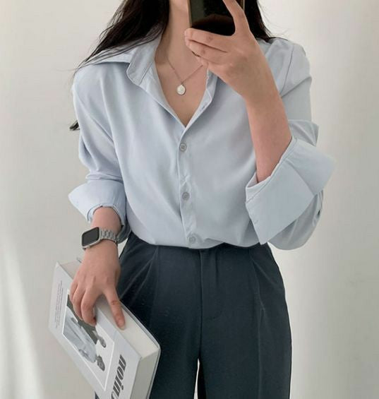 Light sky button down shirt