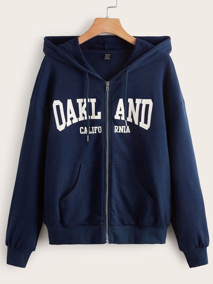 OAKLAND front navy blue zipper