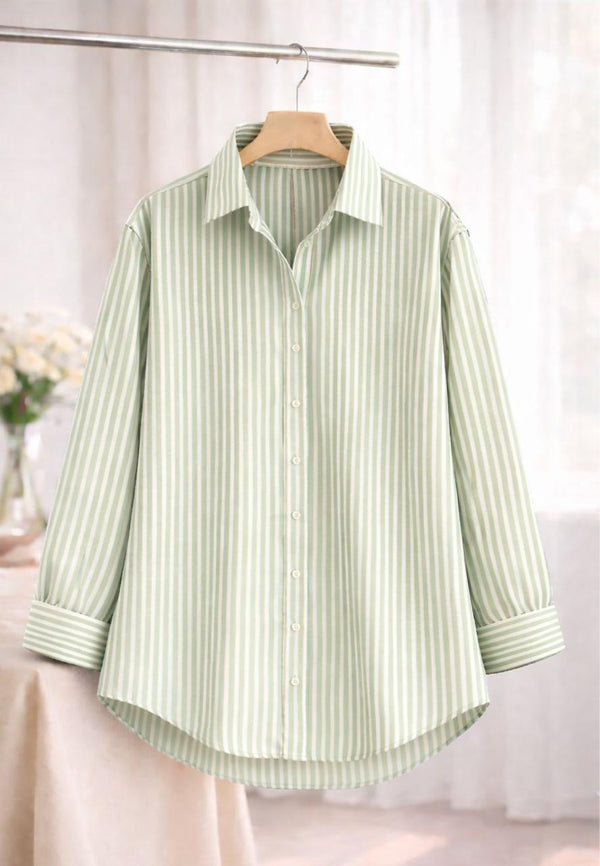 Green lining button down shirt