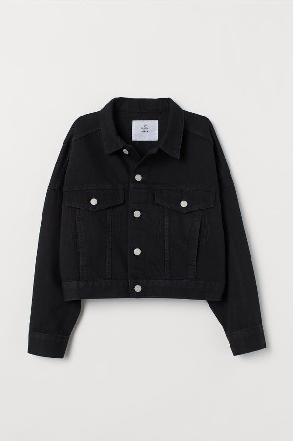 Black denim jacket