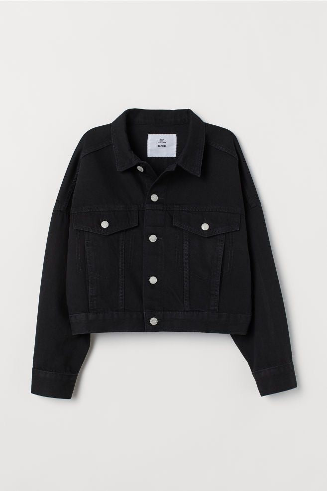 Black denim jacket